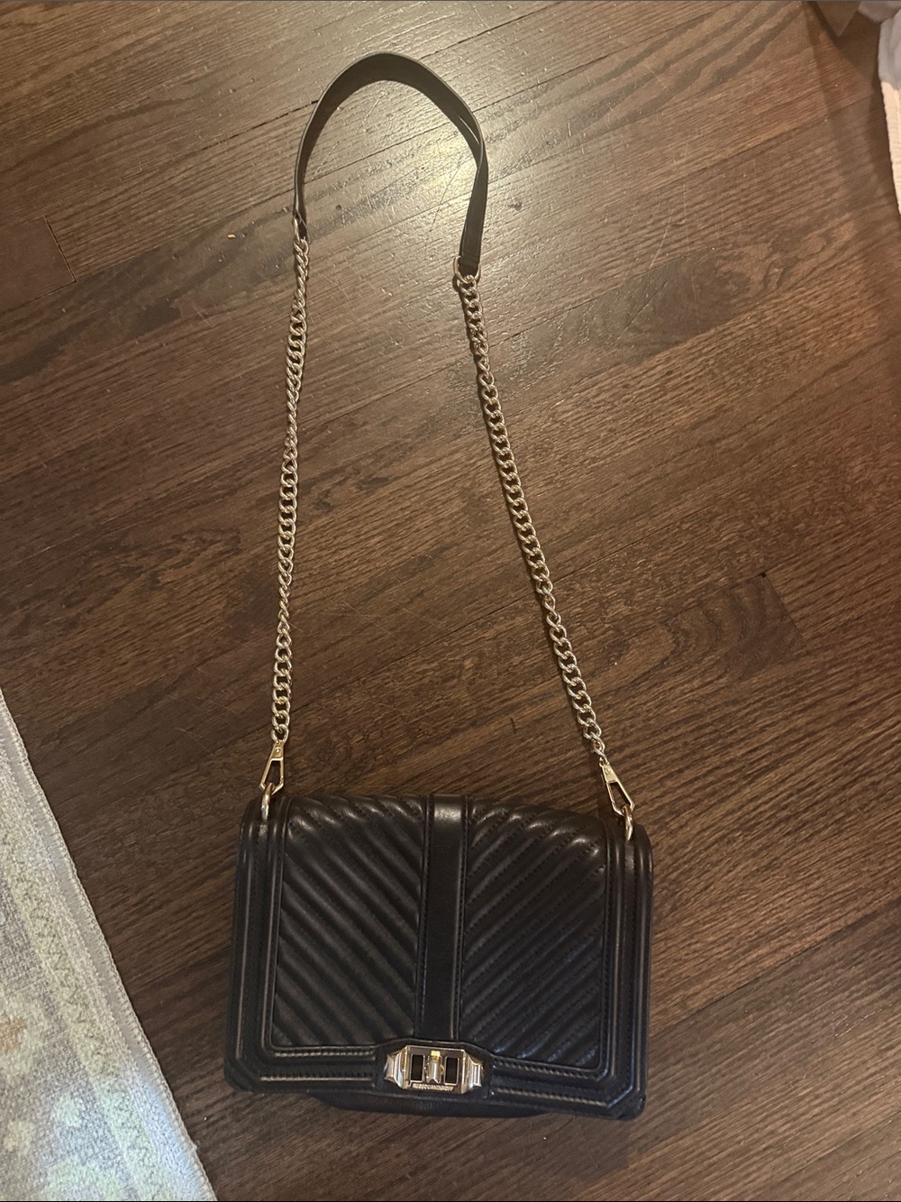 Rebecca Minkoff Love Black Leather Crossbody